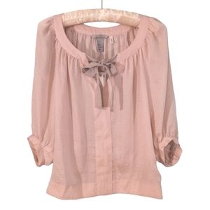 NWT | H&M Ribbon Tie Blouse | US 2